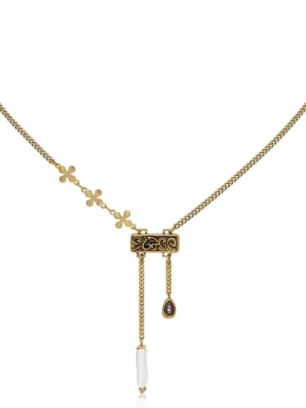 Women TeardropGold Western Gold Plated Wrangler Heart Turquoise Pendant Necklace